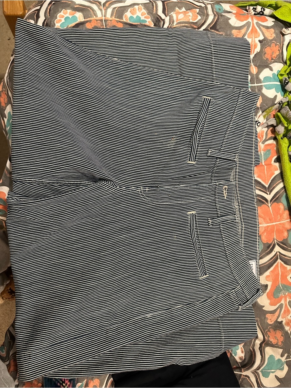 Striped Navy and White Women’s Jeans